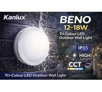 LED 12-18W Bulkhead Ceiling Wall Mounted Round High Lumen Light IP65 Outdoor CCT