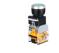 LED 220v Green Light Push Button Switch Momentary Latching ON/OFF Power Switch with Silver Contacts 22MM 12v 24v110V220v Green(4NO_MOMENTARY-SELF RESET_12V)