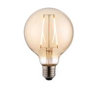 Endon 77109 E27 LED filament globe 1lt Accessory Amber glass 2W LED E27 Warm White