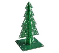 LED 3D Christmas Tree Soldering Kit, Educational DIY Electronics Project for Enhancing Soldering Skills and Creativity (7 color)