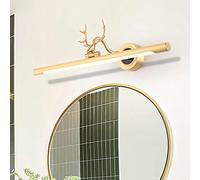 LED 4000K Neutral White,IP44 Waterproof Bathroom Mirror Front Lamp,All Copper Wall Light,Adjustable Mirror Cabinet Light,Gold,45CM/8W