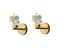 LED 5W Wall Sconce, Transparent Crystal Wall Lamp, Brushed Brass Wall Light, Multi -angle Cutting, To Shoot Rich Light And Shadow Effect Wall Lamps For Bar Bedroom Bathroom Dining Room Restaur YYuan