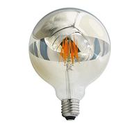 LED 6W Crown Gold 125mm Globe E27 Very Warm White Dimmable