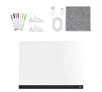 LED ACRYLIC BOARD - USB Powered Display, Seven Color Pens, Touch Dimming Control, Clear Writing Panel | Great for Study Planning, Message Drawing,