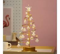 LED Acrylic Crystal Pendant Lamp Copper Wire Pentagram Night Light Table Lamp Christmas Tree Lights Energy Efficient