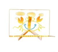 LED Acrylic Dry-Erase Writing Board Kit for Creative Art, Writing Educational ActivitiesIncludes 7 Color Pens and Mounting Bracket,(30 * 20CM)