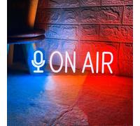 LED Acrylic Material On Air Neon Light Sign Wall Art Lamps with Dimmable Switch and 55CM Length Hanging Chain for Broadcaster Office Shop Restaurant Bar Garage Storefront Wall Decor