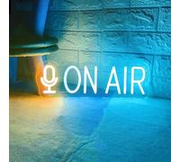 LED Acrylic Material On Air Neon Light Sign Wall Art Lamps with Dimmable Switch and 55CM Length Hanging Chain for Broadcaster Office Shop Restaurant Bar Garage Storefront Wall Decor