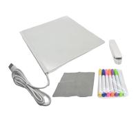 LED Acrylic Memo Board with Stand and Marker Light Up Message 30x20CM Clear Acrylic Illuminated Drawing USB Powered Advertising Message Board