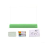LED Acrylic Message Board with Adjustable and 6 Multi Color Pens for Writing, Drawing, and Displaying (Blue)