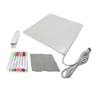 LED Acrylic Message Board with Marker and Stand 30x20CM Clear Illuminated Memo for Cafe Restaurant Writing