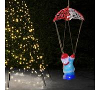 Led Acrylic Snowman With Multicolour Parachute, 24 Leds, Mains Powered With 5M Cable