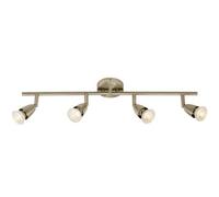 LED Adjustable Ceiling Spotlight Satin Nickel Quad GU10 Kitchen Bar Downlight