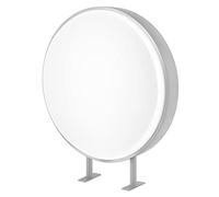LED Advertising Light, 24" Round LED Poster Frame, Double Sided Illuminated Advertising Light Box,Outdoor Wall-mounted Storefront Shop Sign for Restaurant Café