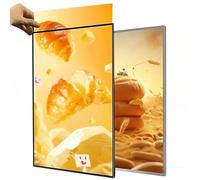 LED Advertising Light Box, Ultra-Slim Backlit Poster Frame with Pull-Out Design, Bright LED Display for Wall, Desk or Hanging, Perfect for Retail and Restaurant Use