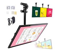 LED Advertising Screen, Restaurant Digital Menu Board & LED Backlit Display Screen, Rotatable Electronic Menu Board Light Box with Retractable Bracket A1/61x85cm