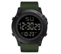 LED Alarm Date Men Rubber Quartz Watch Digital Fashion Sport Sport Watch Wristwatch The Android (Green, One Size)