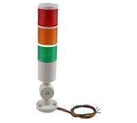 LED Alarm Light Signal Tower for Machine Tools, 12-24V, IP65 Waterproof, Red/Yellow/Green Multi-Layer Indicator with PC Lens, ABS Base, for CNC, Automation & Industrial Equipment