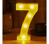 LED Alphabet And Numbers Light Sign Decorations, Lamp for Home Birthday Party Event, Night Lights, Battery Powered Letters And Numbers With Four Hour Timer (7)