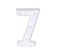 LED Alphabet Letter Lights Light Up Warm White Night Light Plastic Letters Numbers Standing for Home Party Bar Wedding Festival Birthday Decorations Xmas Gifts 7