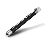 LED Aluminium Pocket Torch Doctors Nurses Eye Pupil Examination Gauge Pen Light - Black