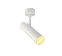 LED Aluminum Ceiling Spotlight Indoor COB Anti Glare Accent Lamp 360 Angle Rotation Wall Spot Lihgting for Gallery Hallway Cabinet Kitchen - White Fittings