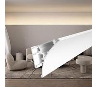 LED Aluminum Channel 3.3ft-32.8ft Linear Crown Moulding Trim DecorativeDiffuser for Wall/Baseboard Lighting Ideal for Home & Office Decor (2.6m/8.5ft)