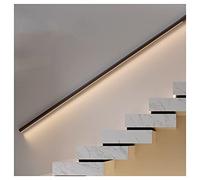 LED Aluminum Handrail - Lighted Handrail = Wall Mounted Staircase Handrail - Hand Railing for Indoor Stairs - Safety Grab Handle (Color : Black, Size : 59"/1.5m)