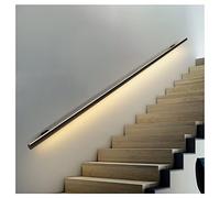 LED Aluminum Handrail Railing - Luminous Stair Lighting for Indoor & Outdoor - Easy Install Lighted Handrails - Black, 39.3"/1m - Safety & Style Combined