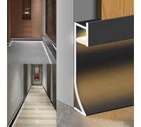 LED Aluminum Skirting Board - 4m Line Light Baseboard Cover for Home Theater and Living Room - Versatile LED Diffuser Channel Profile Lighting Solution