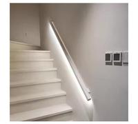 LED Aluminum Stair Railing with Illuminated Handrail - 39.3"/1m White Wall-Mounted Handrail for Indoor Stairs - Modern Safety Lighting Solution