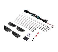 LED Ambient Light, 8 Color Decorative Lamp for Door Panel Central Control Floor, with Special Mold Casting Texture, Fit for 5 Series F10 F11 2010 2016 (Black)