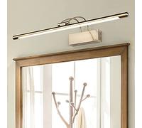 Led American Mirror Lamp 180 ° Rotation Bathroom Wall Light Cool White 6000K Mirror Cabinet Lamp Toilet Waterproof Make-Up Light/Bronze 65Cm