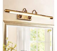 Led American Mirror Light Carved Bathroom Light 180 ° Rotation Mirror Cabinet Makeup Wall Light, Waterproof Anti Fog Makeup Light for Family, Hotel/72Cm20W