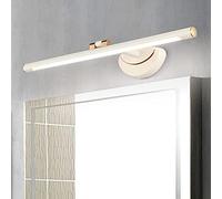 Led American Mirror Light Retro Bathroom Mirror Cabinet Lamp Made of Copper Make-Up Light Waterproof 180 ° Rotation Wall Light for Home, Hotel/White 51Cm