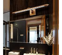 Led American Mirror Light Retro Carved Bathroom Mirror Cabinet Lamp 3000K Wall Light Waterproof Anti Fog Makeup Light for Family, Hotel/90Cm16W