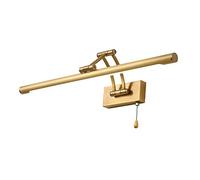 Led American Style Bath Mirror Lamp, Waterproof Mirror Light, Retro Bronze Bathlight, Anti Fog Makeup Light,Dimmable Temperature Bathroom Lighting/56Cm10W