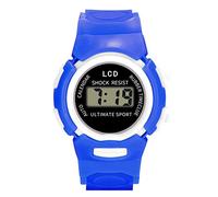 LED Analog Sport Digital Electronic Girls Watch Children Wrist Kid's Watch Little Boys Watches Ages 3-5 (Blue, One Size)