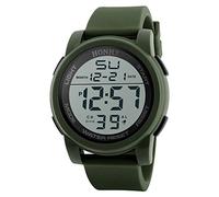 LED Analog Watch Digital Sport Wrist Men Men's Watch World Watch (Green, One Size)