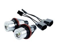 LED Angel Eyes Light 2Pcs Error Free Angel Eye Halo Ring Marker Side Light LED Bulb 5W Car Headlight Fog Lamp Fit use for BMW E39 E53 E60 E61 E63 X5 530i(2Pcs Red)