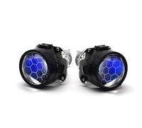 LED Angel Eyes Light 2pieces 2.5 Inch Blue Coating Honeycomb Mini Bi Xenon Projector Lens Fit H4 H7Car Headlight Headlamp Car Motorcycle Assembly Kit(ONLY LENS)
