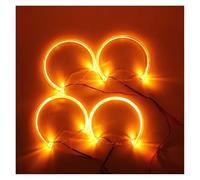 LED Angels Eyes For BMW E46 E39 E38 E36 SMD LED Angel Eyes Projector Headlight Eye 4 * 131mm Rings Angel Eye Kit(Yellow)