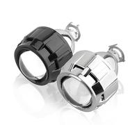 Led Angle Eyes, 2Pcs Mini Bi Xenon HID Projector Headlight Lenses 2.5 inch Retrofit Fit use for H4 H7 H11 9005 H8 Car Head Lamp Gating Car Retrofit Accessories Styling(2pcs RHD Silver)