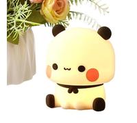 LED Animal Night Lamp - Small Silicone Silhouette, Rechargeable Cute Nightlight, Warm, Decorative Novelty Light | Soft Ambiance for Living Room Nightstand Kids Room, Rechargeable Cutes Pand