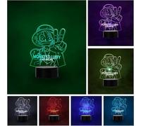 LED Anime Manga One Piece Luffy Poster Wanted Color Changing USB Night Light and Decoration