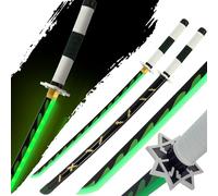LED Anime Sword Battery Powered Light Up Cosplay Prop, Luminous Bamboo Blade Display Sword for Anime Fans, Collectors, Photoshoots and Cosplay Events, 104cm, Age 14+