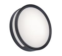 LED Anthracite Outdoor Modern Round Flush Wall & Ceiling Light 183mm [EEK: --]