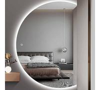 LED Anti-Fog Bathroom Mirror with Touch Switch 63 x 90 cm Wall-Mounted Vanity Mirror Adjustable Brightness Retro-Illuminated Design Perfect for Modern Bathrooms