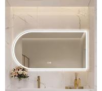 LED Arch Bathroom Mirror with Dimmer, Adjustable Tri-Color Lighting, Anti-Fog, Versatile Vertical/Horizontal Design 60 x 120 cm - Modern Home Decor