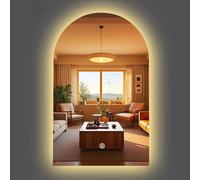 LED Arched Bathroom Mirror 50x90cm | Anti-Fog Waterproof IP44 | HD Tempered Glass | Memory Function | 3000K/4000K/6000K Adjustable Lighting | Wall-Mounted